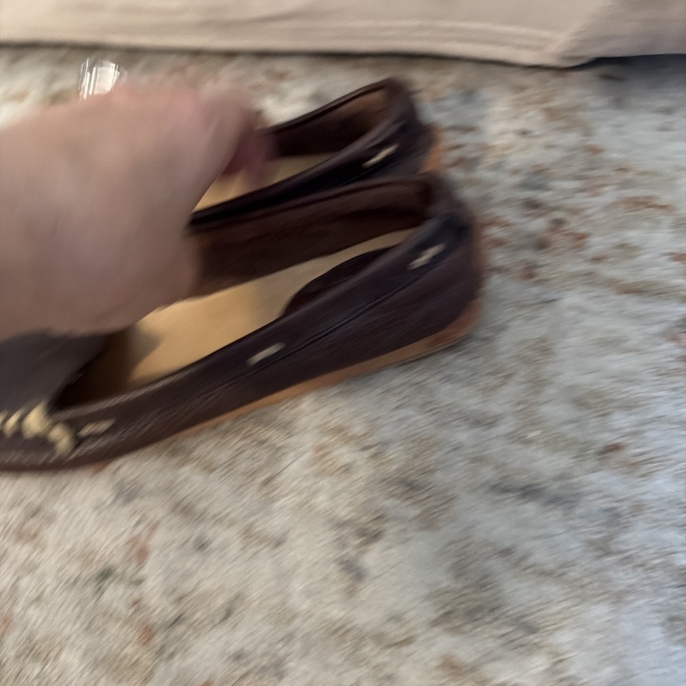 FRYE Alex Venetian Women Sz 7.5M Brown Leather Slip On Loafers Cottage - Picture 5 of 10